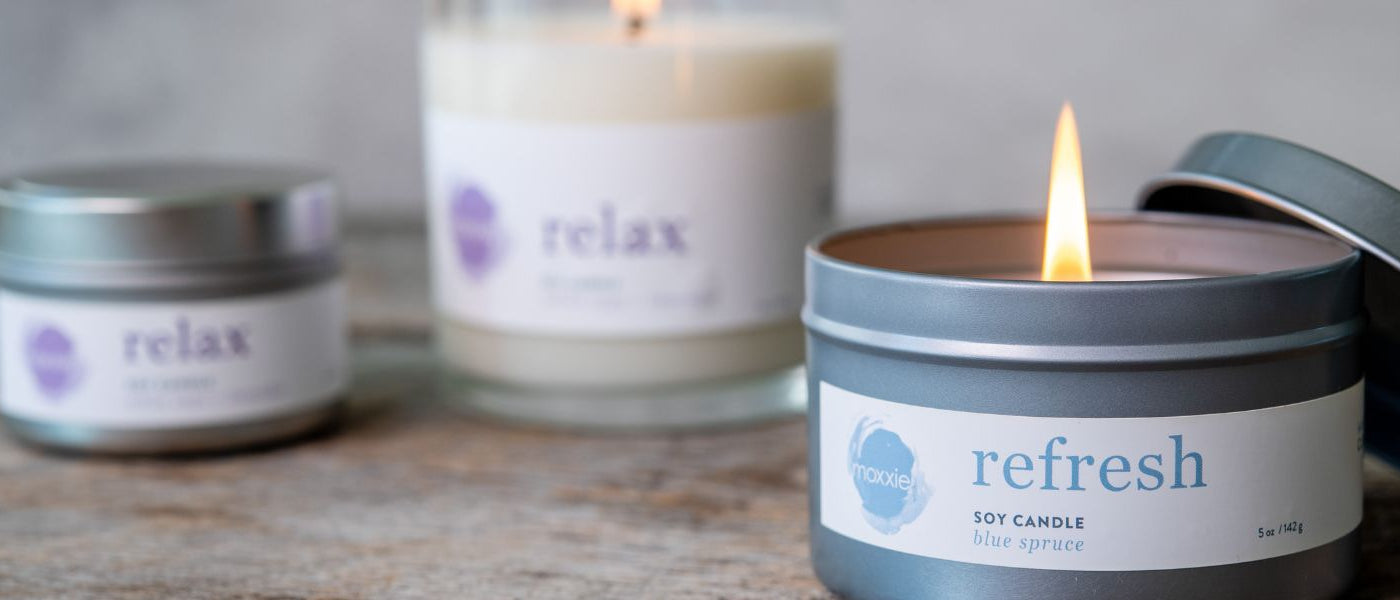 moxxie soy candles with lead free cotton wick