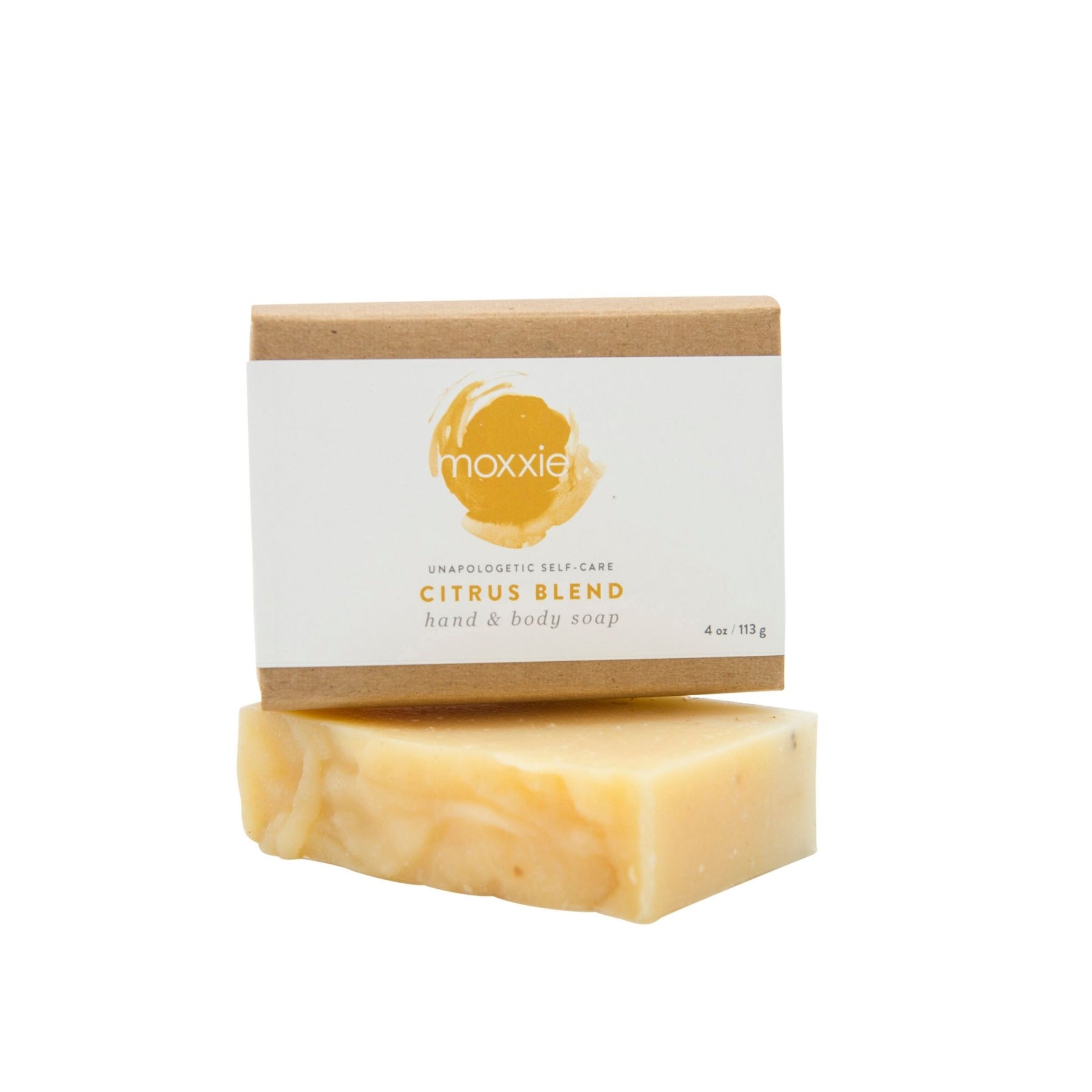 moxxie handcrafted botanical bar soap in citrus blend