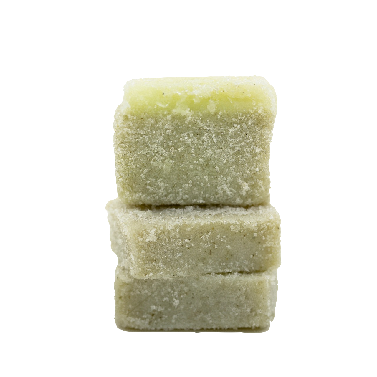 Stack of Moxxie Solid Sugar Scrubs, hand made in the US with all natural ingredients and pure essential oils