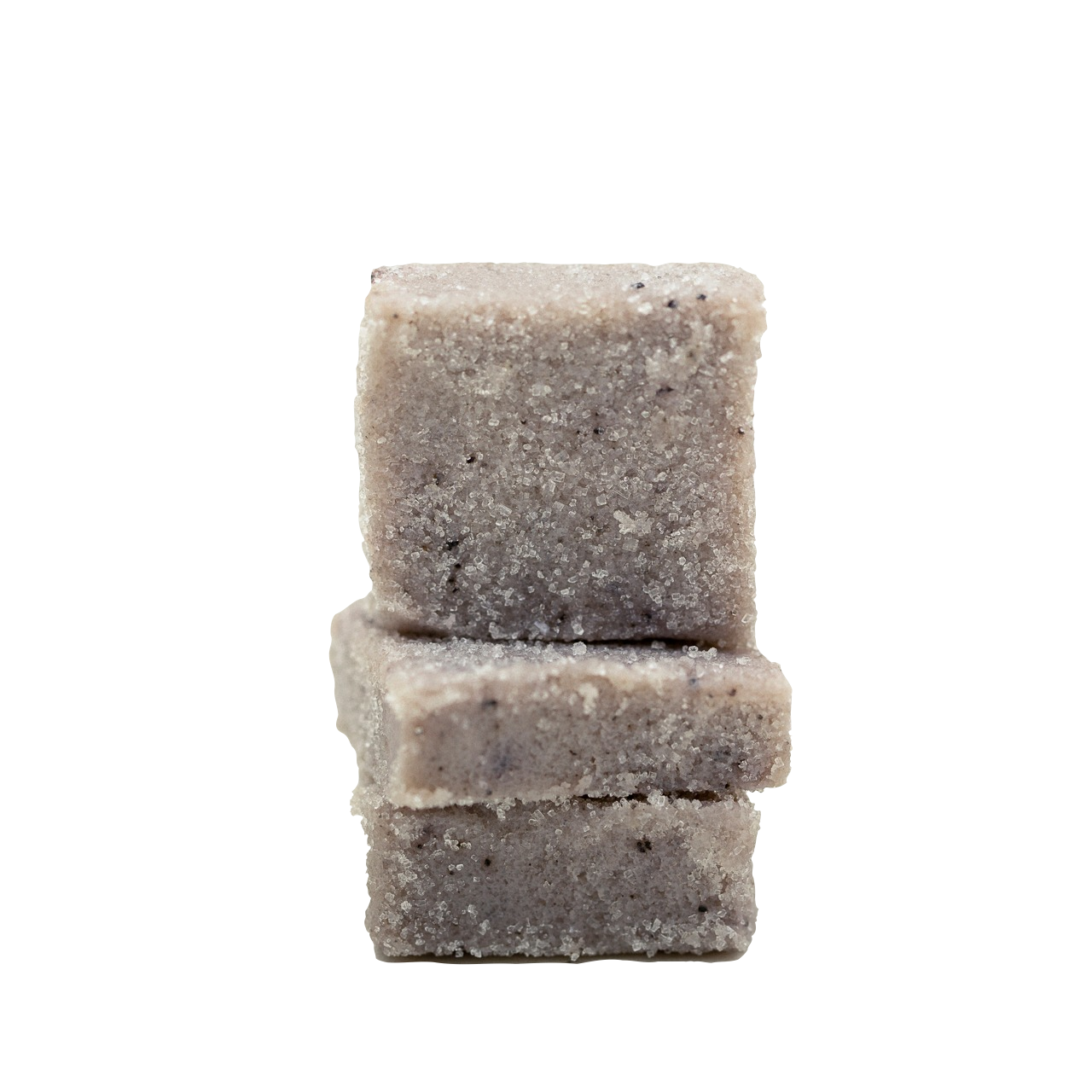 Stack of Moxxie Solid Sugar Scrubs, hand made in the US with all natural ingredients and scented with pure essential oils