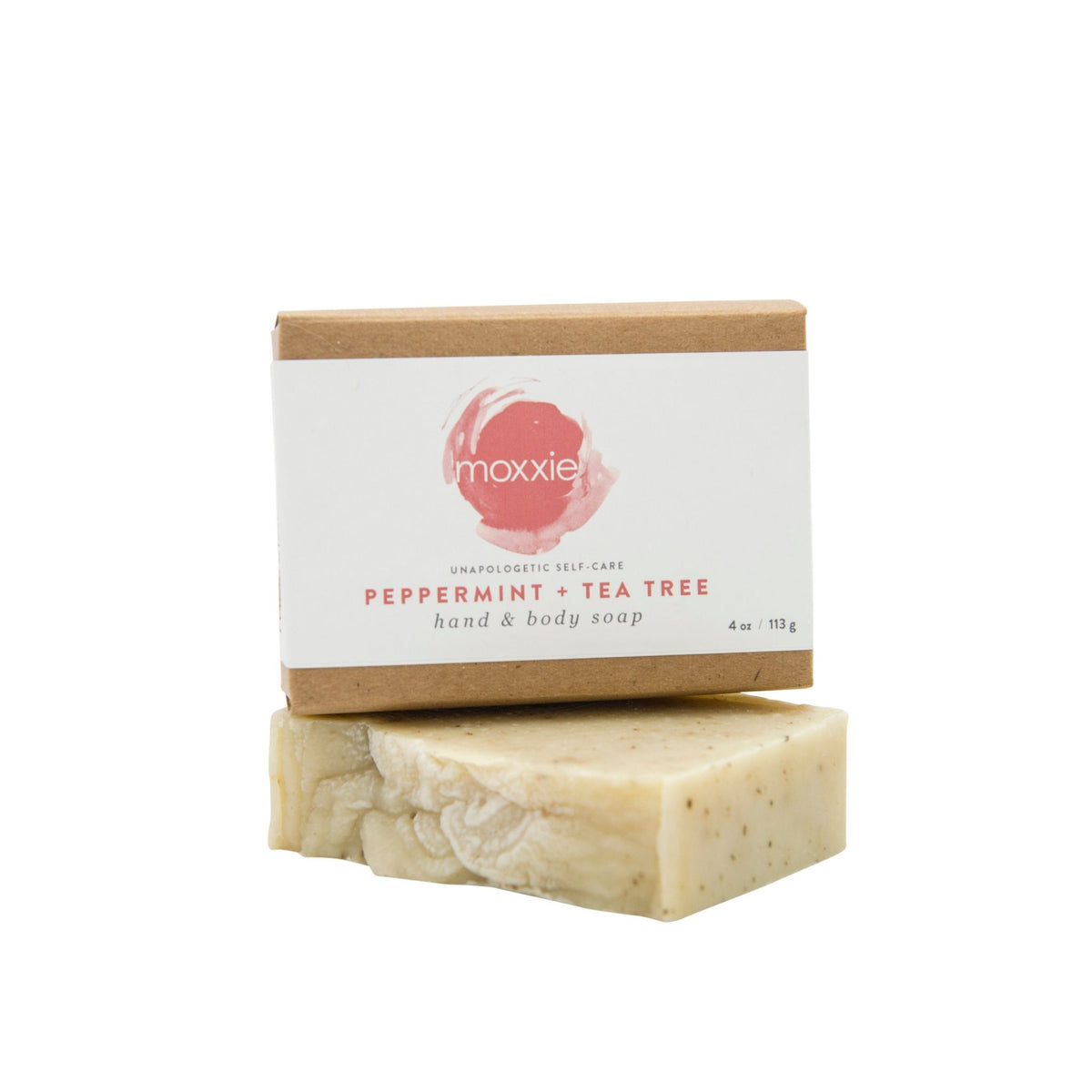 Moxxie all natural, handcrafted, 100% botanical Bar Soap - peppermint and tea tree