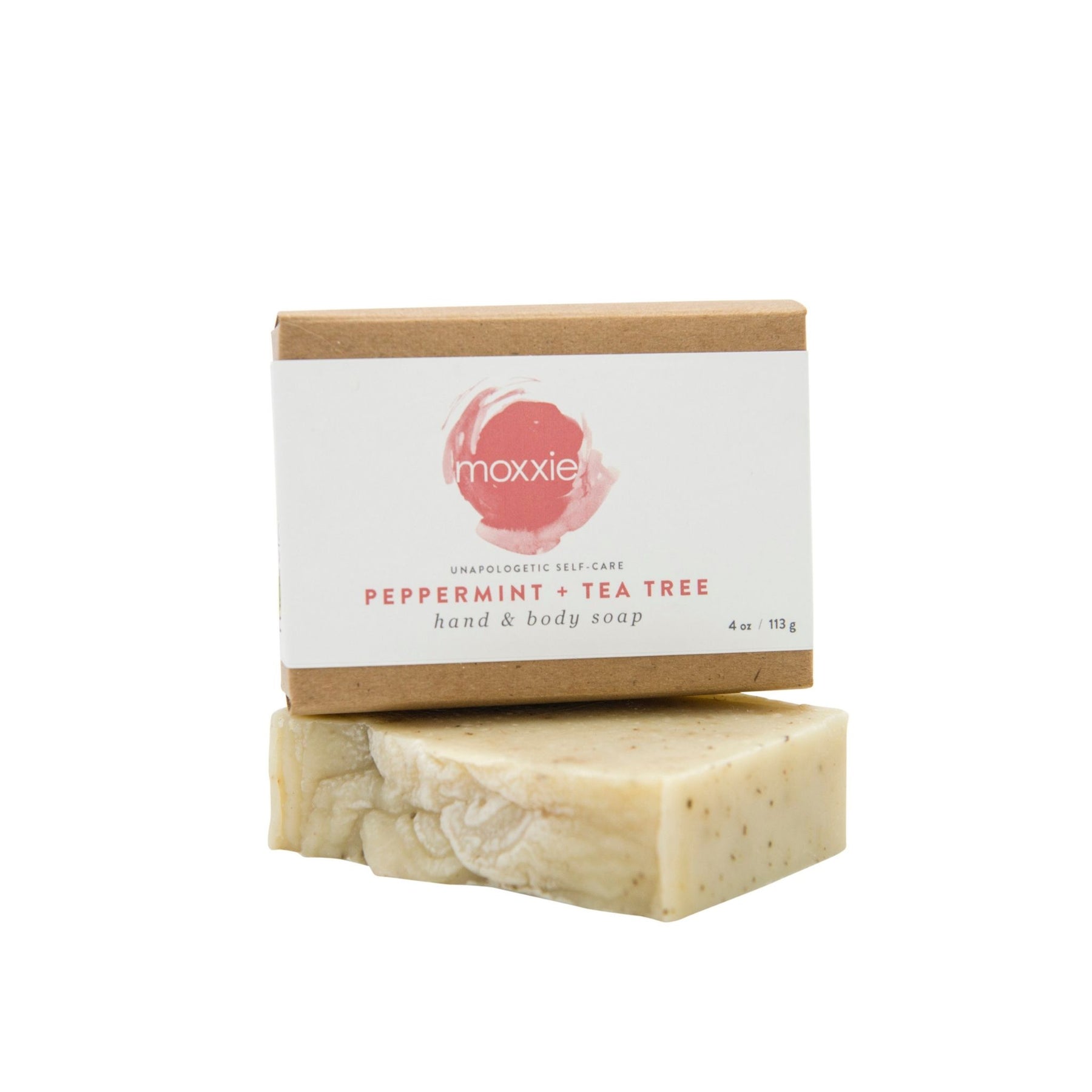 Moxxie all natural, handcrafted, 100% botanical Bar Soap - peppermint and tea tree