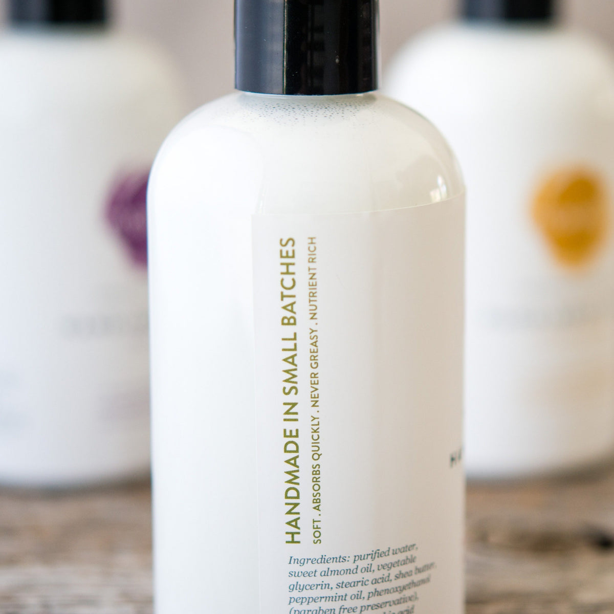 Our super-rich hand & body creme is a nourishing blend of whipped shea butter and avocado oil infused with pure essential oils and vitamin e.