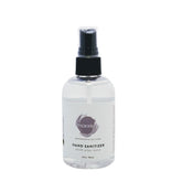 Bottle of Moxxie's skin-loving alcohol based, convenient hand sanitizer spray.  Keep your hands clean while on the go.