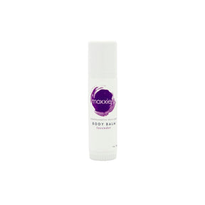 Moxxie's all natural, handcrafted, lavender solid lotion body balm in a convenient push up stick.