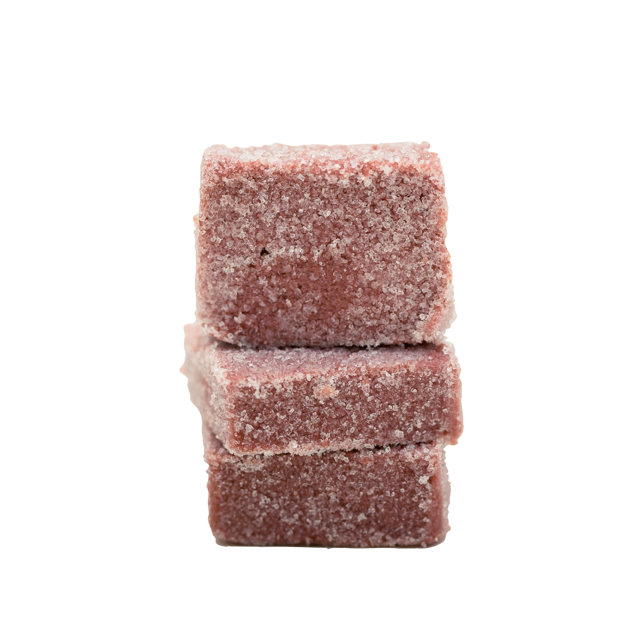 Stack of exfoliating Moxxie Sugar Scrub cubes, hand made in the US with all natural ingredients & pure essential oils