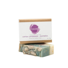 Moxxie all natural, handcrafted 100% botanical Bar Soap - lavender and oatmeal